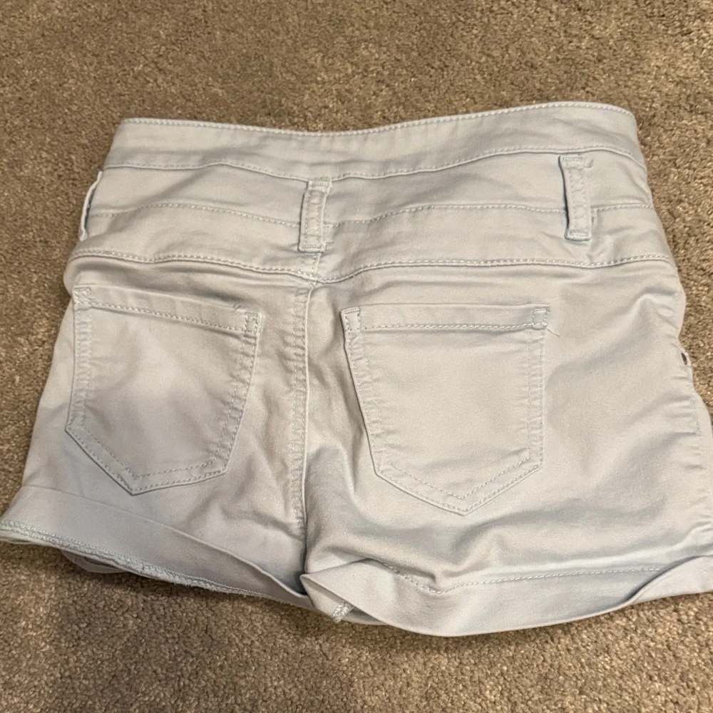 Refuge Light Blue Jean Stretch Shorts